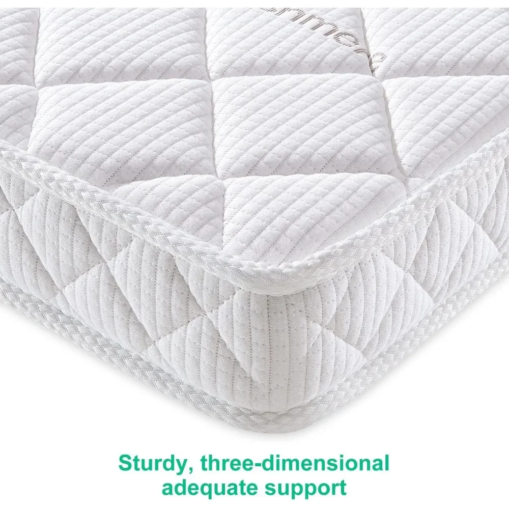 Premium Dual-Sided Crib & Toddler Mattress,100% Knitted Fabric-Hypoallergenic,5" Firm Soft Crib Mattress