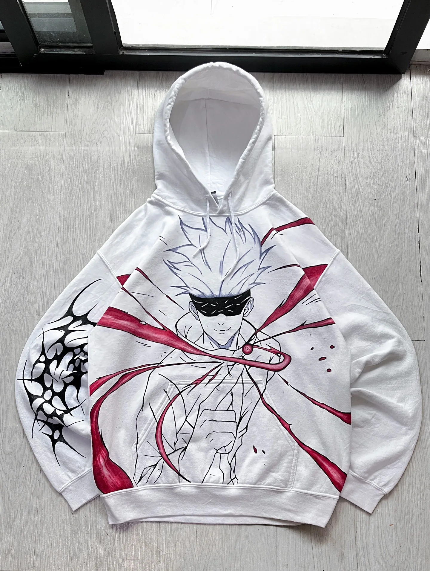 

Винтажные толстовки Y2k в стиле аниме Gojo Satoru, женские толстовки в стиле гранж, хип-хоп, уличная толстовка, топы, толстовка большого размера в стиле гот, женская одежда