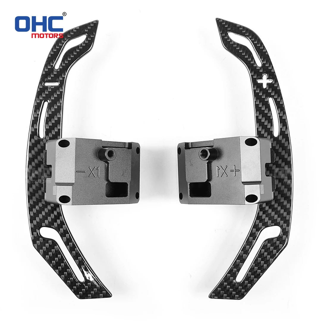 OHC ألياف الكربون اللامعة المغناطيسي عجلة القيادة مجداف المبدلات لشركة هيونداي N/GT i30N كونا ن إلنترا N فيلوستر