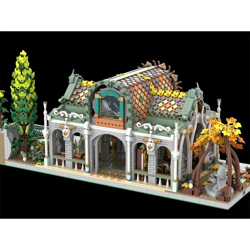 MOC-196748 Classique Film Elfe Marché Hall Assemblage Couture Bâtiment nuits Modèle 4425 Pièces Garçon Enfants Anniversaire Construction nuits Jouet