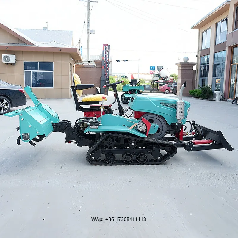 Best Selling Crawler Type Rotary Tiller Agricultural Operation Tiller Cultivator Rotary Self Propelled Drought Rotary Tiller
