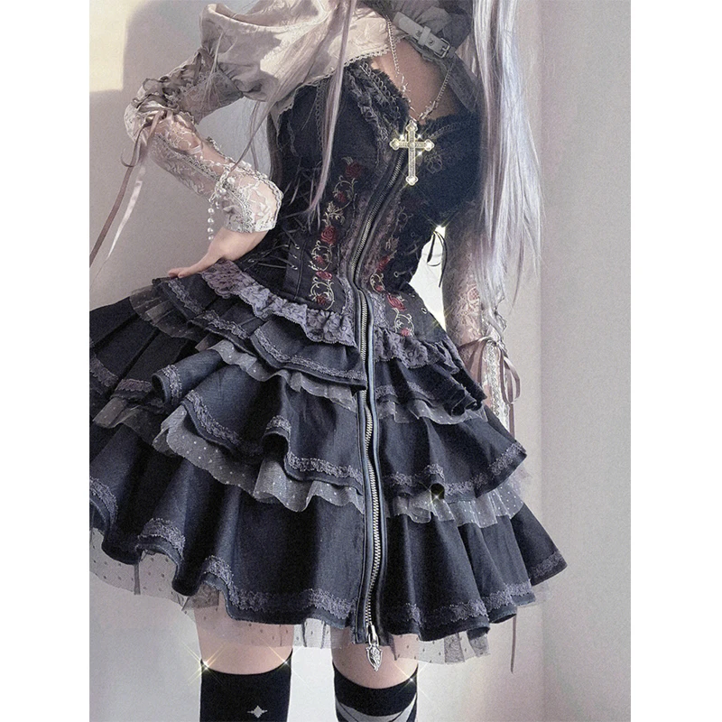 

Elegant Grey Purple Lolita JSK Dress Elegant Miss Lady Style Women's Clothing Summer Spring Autumn Winter Seasonal Fashion