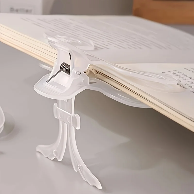 1pc Transparent Book Holder Clip That Prevents Pages from Tu