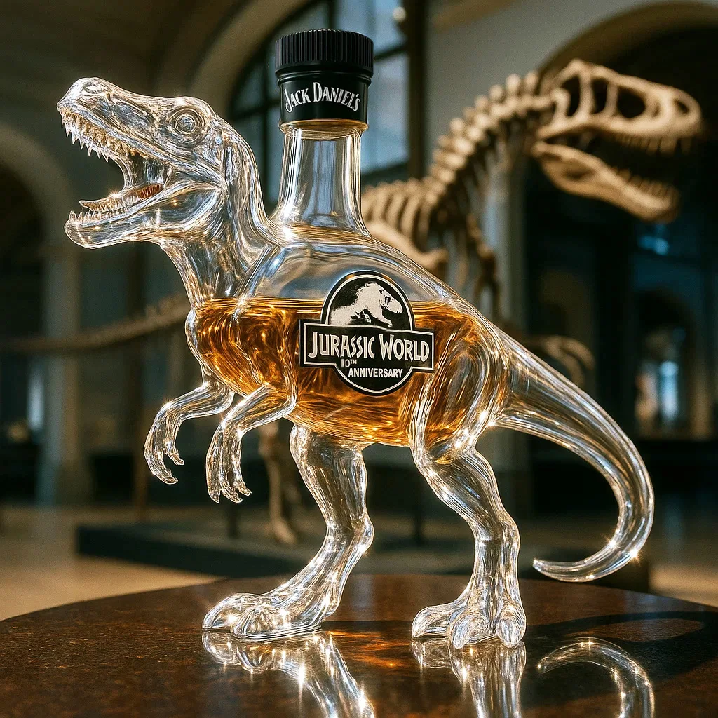 

Jurassic World Dinosaur Whiskey Bottle Modeling Transparent Bar Decorative Ornament Borosilicate Glass Sealing Process Bottle