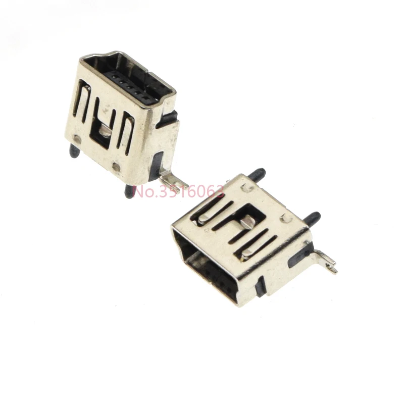 10PCS Mini USB SMD 5 Pin 8Pin 10Pin Female Mini B Socket Connector Plug Straight DIP Right Angle Jack Connector Plug-in 5P/8P