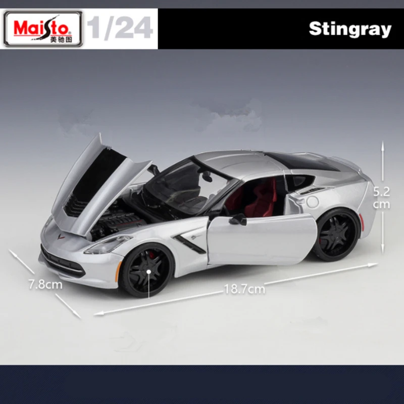 Maisto 1:24 2014 Chevrolet Corvette Stingray Alloy Sports Car Model Diecast Metal Toy Racing Car Model Simulation Childrens Gift