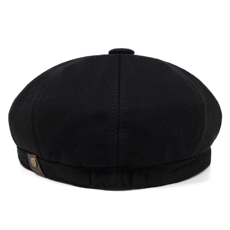 2022 Hot Sale Cotton Black Cap Cap High Quality Beret Cap Man Ivy Newsboy Hat Men Ladies Beret Peaky Blinders Wholesale