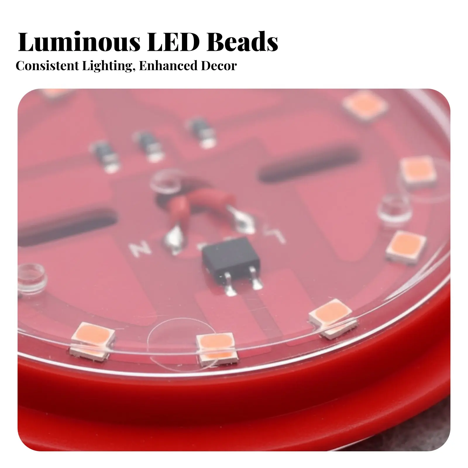 Holiday Outdoor Lantern, Plug-In LED, Round Red, Rotating Light, Waterproof, Festive - view 4