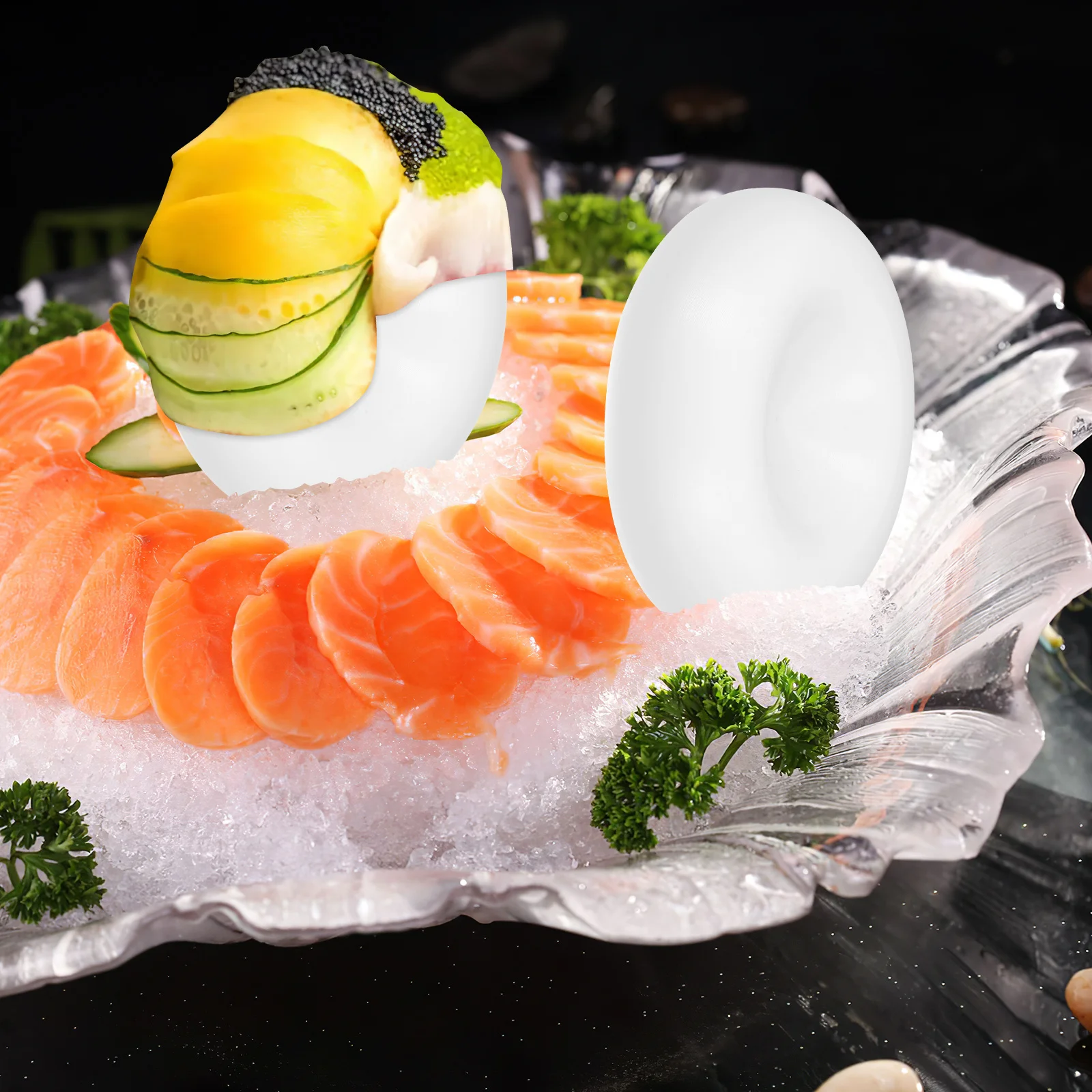 

Sashimi Display Mould Round Shape DIY Sashimi Setting Mold for Sushi Platter Fillet Arrangement Kitchen Food Styling Tool