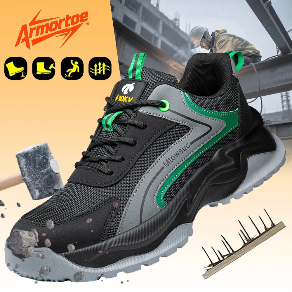 

ArmorToe Men's Insulated Anti-Impact Anti-Puncture Lightweight Breathable Abrasion-Resistant Work Safety Shoes #Armor3079