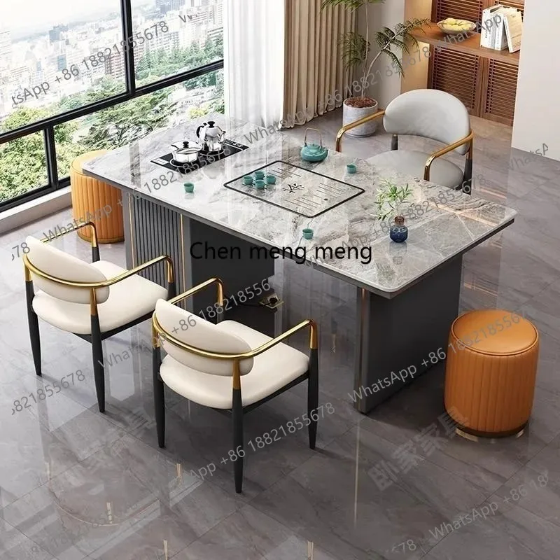 E136  Italian light luxury embedded tea table, simple modern home office tea table