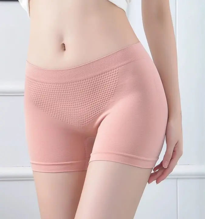 Women Middle Waist Safety Boxer Solid Color Boyshorts Pants Stretch Seamless Panties Ladies Summer Briefs Underwear Boy Shorts