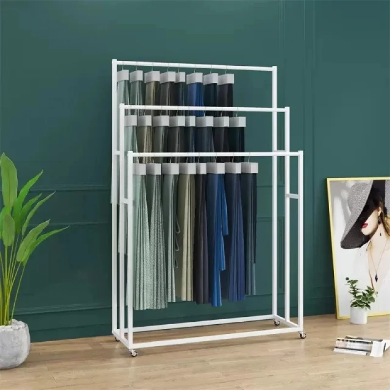 custom.Curtain Scarves Clothing Belt  Grament Rack Golden Home Textile Knock Down 3 Tiers Multi-role Hanging Display Stand view 5