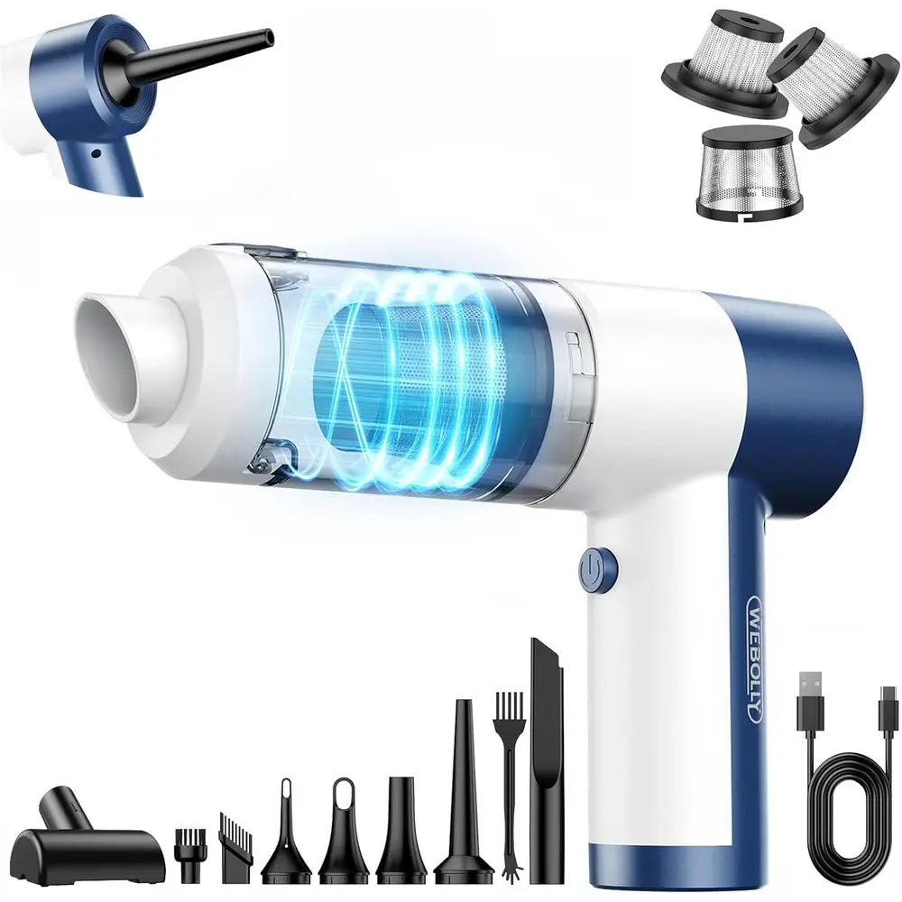 

Vacuum Cleaner Cordless, 4 in 1 Portable Vacuum Cleaner 16000PA High Power Air Duster & Air Blower & Pump, Rechargeable Handheld