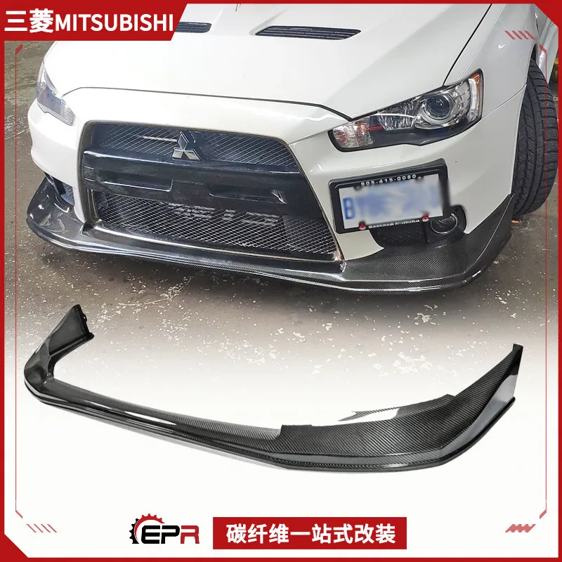 

Подходит для Mitsubishi Evolution10 Yishen, модифицированная передняя губа из углеродного волокна JUN, маленькая сумка, передняя лопата, подбородок