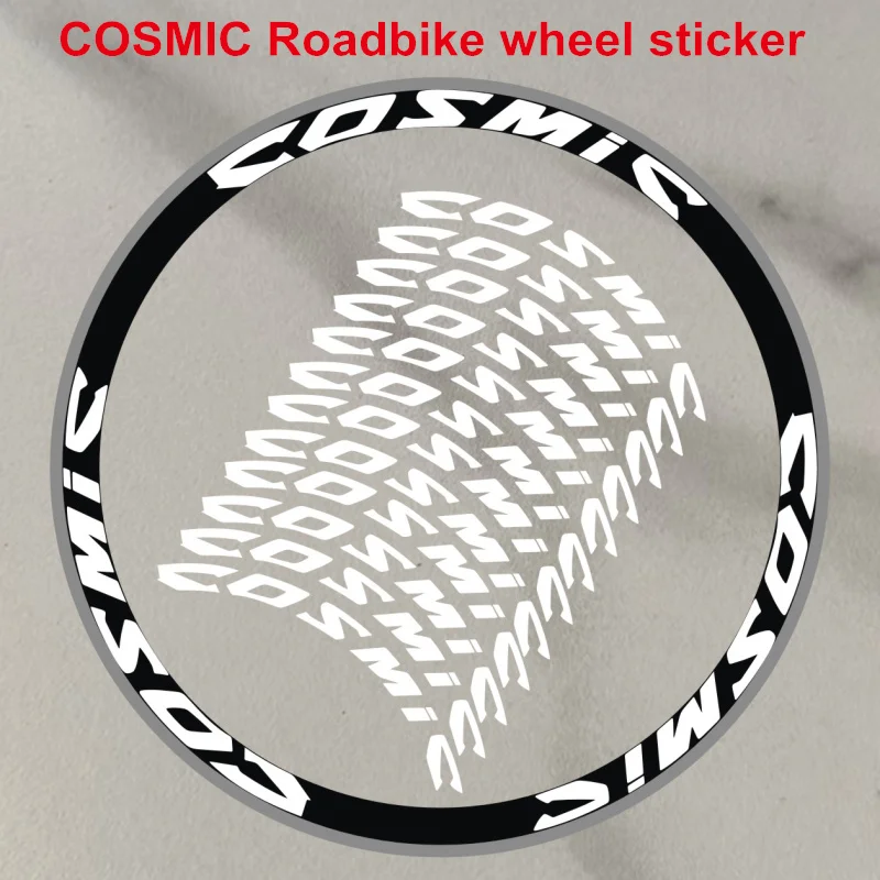 12 pegatinas COSMIC para ruedas de bicicleta de carretera, decoración de llantas, calcomanías para ruedas de carreras 700C, no se pueden cubrir con pegatinas de bicicleta.