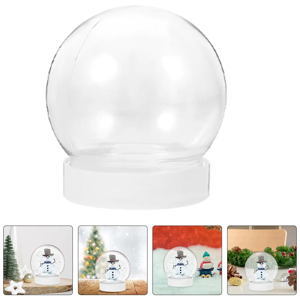 12 Pcs Suite Snow Globe Snowball Transparent Plastic Clear Sphere Compact DIY Water Globes