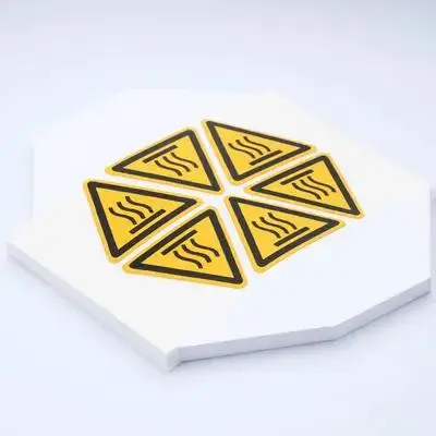 

6 Sheets Warning Equipment Warning Scald Decal Labels Self adhesive High Temperature Safety Stickers Scald Decals for Equipment