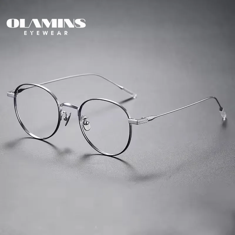 OLAMINS kacamata optik Model persegi Retro, bingkai kaca mata kualitas tinggi buatan tangan 80804