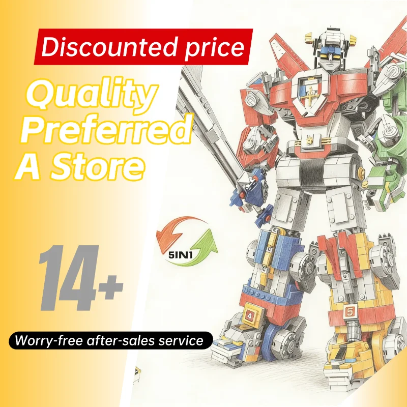 

Подходит для 21311 Voltron, деформируемые строительные блоки, модель кирпича 5 в 1, игрушки-защитник Вселенной, подарки на Рождество и день рождения, 2321 шт.