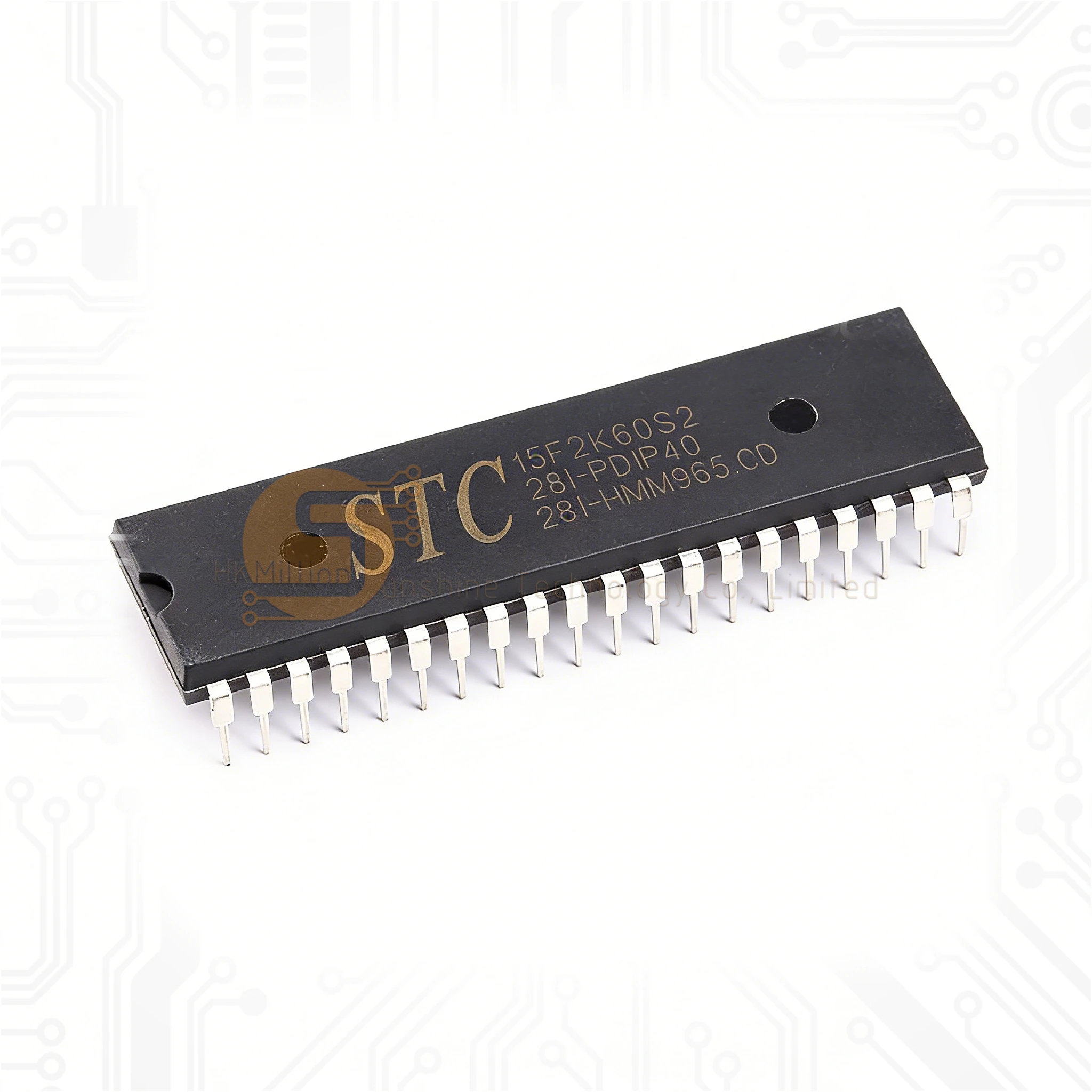 5pcs STC15F2K60S2-28I-PDIP40 STC15F2K60S2 Enhanced 1T 8051 Microcontroller MCU DIP-40 New Original IC  Brand New and Original
