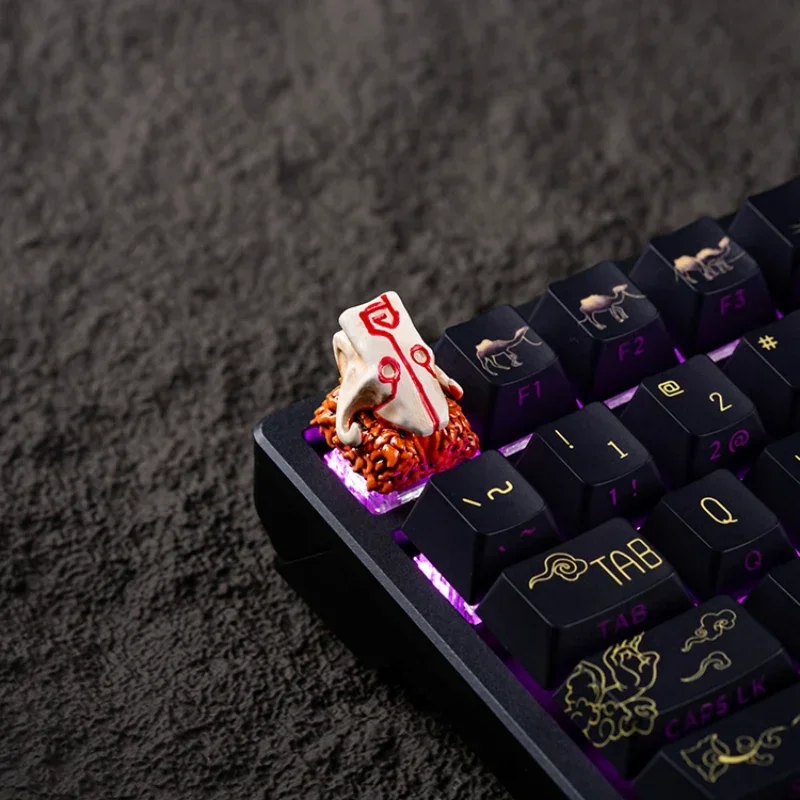 DOTA2 Anime Artisan Keycaps Juggernaut Point personalizado 3D Keycaps lindo dibujos animados resina Gaming Keycaps para teclado mecánico