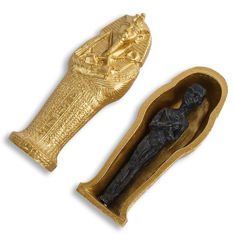 Altes Ägypten Mumie Sarg Ornament Abnehmbarer Harz Pharao Kleopatra Pyramide Gaze Geschenk Souvenir Simulation Kunsthandwerk – Detail 9