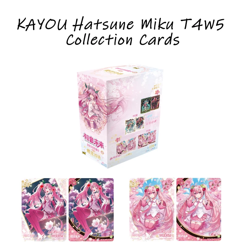 KAYOU Hatsune Miku Cherry Blossom Poetry Tier4 Wave5 Collection Cards - Holo Rare Vocaloid Cards Kids Party Game Gift