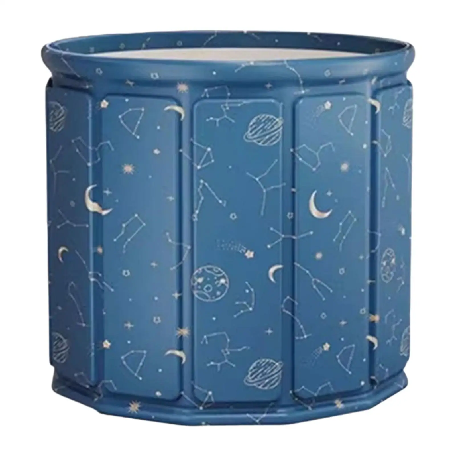 Foldable Bathtub Easy to Use with Drain Hole Bathing Bucket Practical Freestanding for Traveling Bathroom Home Adults Children