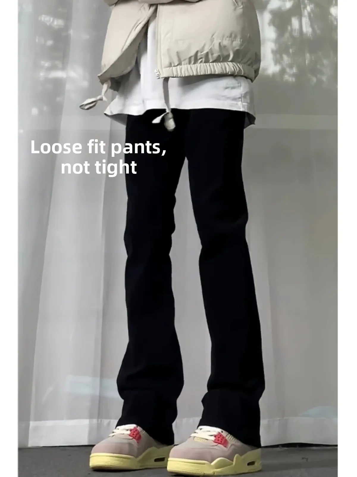 

Мужские джинсы Bla Fce из мягкого денима на подкладке, осенне-зимние, эластичные, свободного кроя, буткат, неоднородные по цвету леггинсы