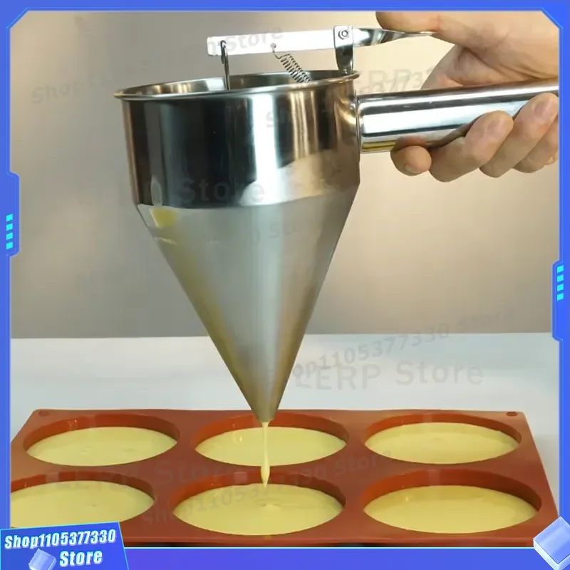Chocolate Cake Batter Dispenser Handheld Funnel Baking Tool for Cream Cookies Separation Kitchen Pastry Making Pan