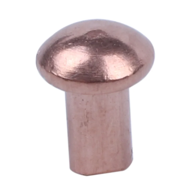A98E-600 Pcs 5/64 X 1/8 Inch Round Head Copper Solid Rivets Fasteners