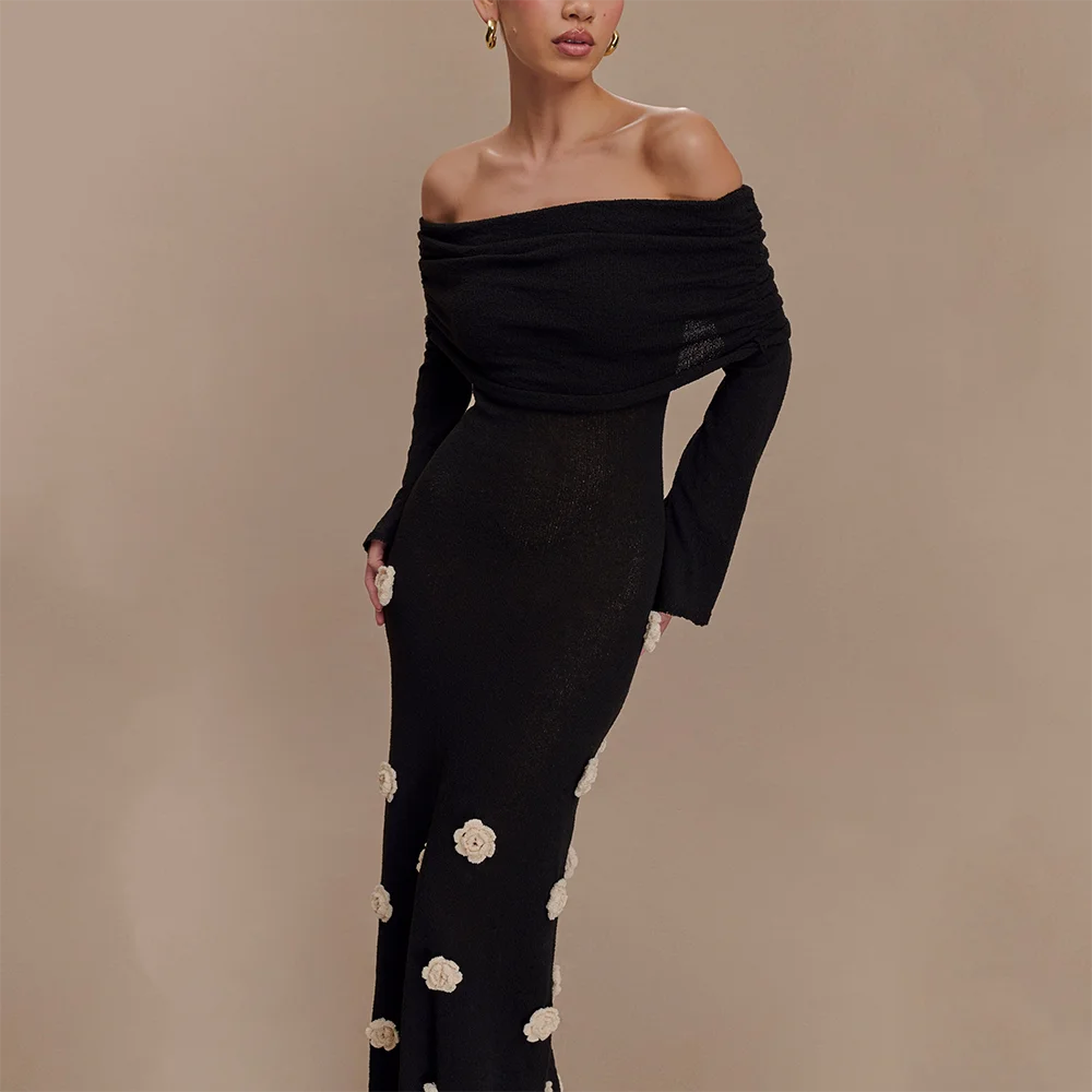 Abiti da sera lunghi personalizzati a maniche lunghe Abiti da ballo eleganti per occasioni formali a sirena Abiti da ballo lunghi fino al pavimento 2025