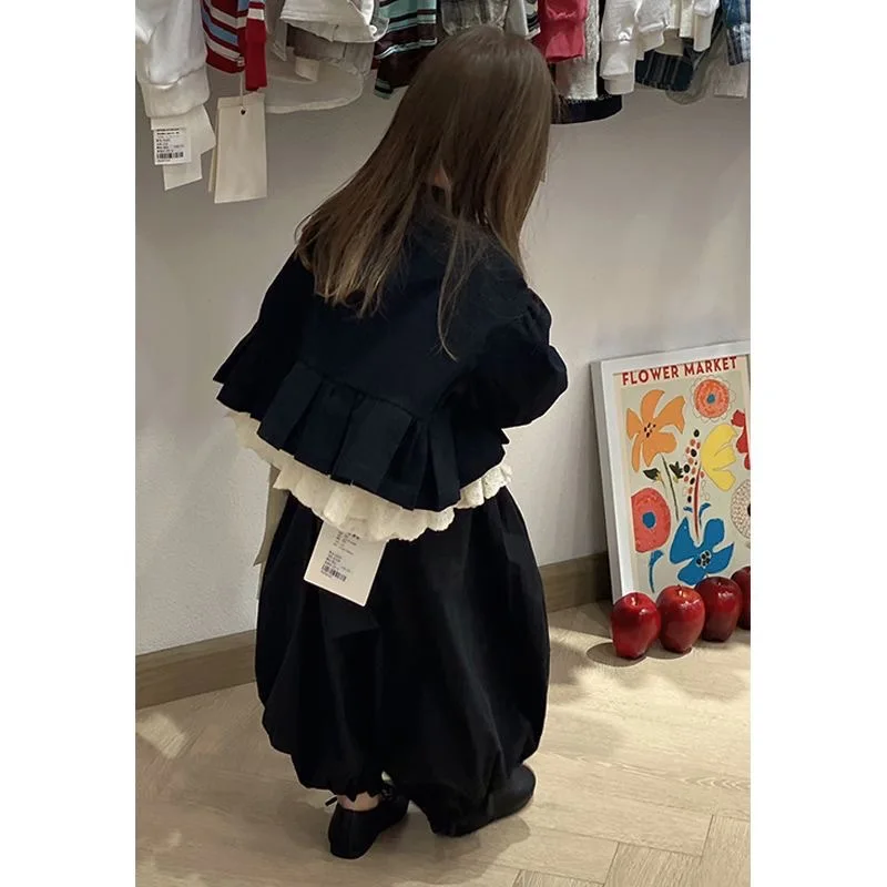 Two-piece Suit Grils Children Spring Autumn New Solid Fashionable Comfortable Solid Simple All-matching Sweet Cute