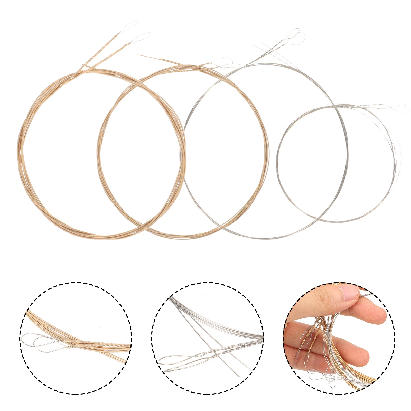 

1Set Mandolin Strings Iron Replacement Durable Smooth Surface Accessories for Mandolins Acoustic Mandolin Strings