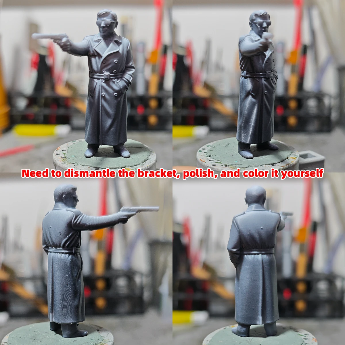 1/35 1/43 1/48 1/64 1/72 1/87 HO Maßstab Modellbausatz 3D Harz Miniatur Soldatenfiguren Diorama Unbemalte Staatsgeheimdienstagenten DIY – Detail 2
