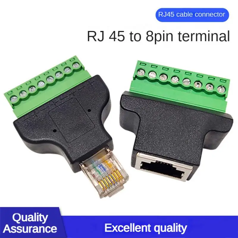 Rj45 to screw terminal Block 8p connector ethernet rj45 Male Female to 8 pin screw terminal network adapter cable for CCTV DVR