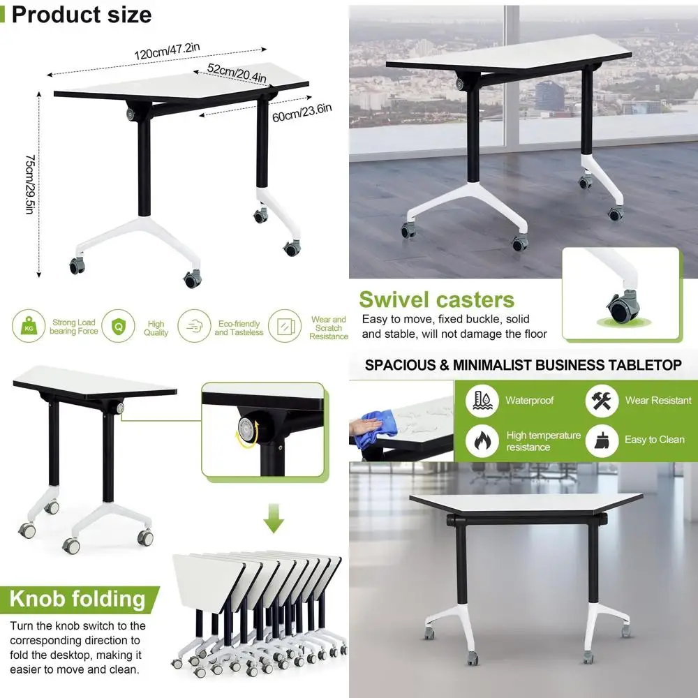 

Складные тренировочные столы на колесах для конференций и совещаний