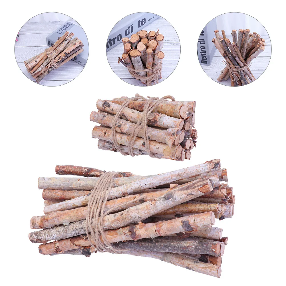 

40pcs Birch Branches Decorative Logs Natural Wood Sticks For Vase Filler Fireplace Decor Home Office Decoration Twigs Crafts