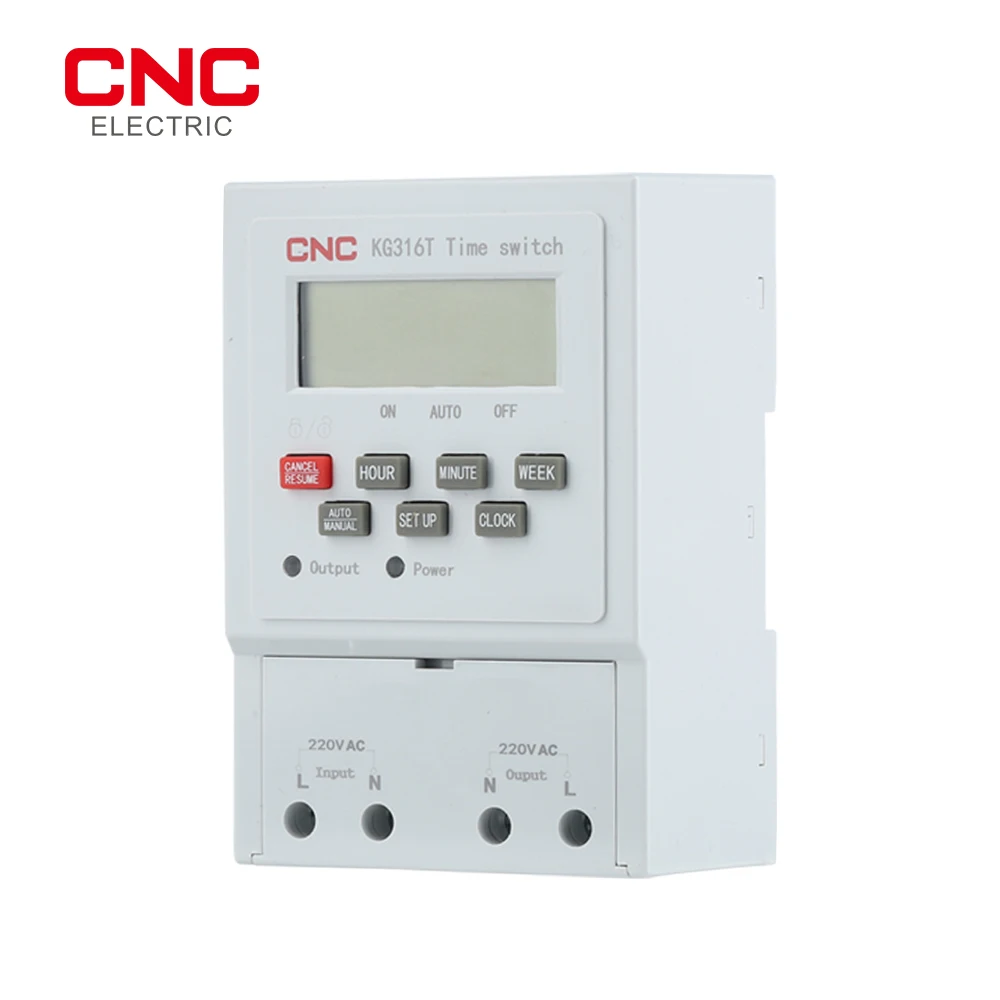 CNC KG316T 220/380V DIN Rail Time Switch relè di tempo lampione stradale tabellone per le affissioni alimentazione Timer tastiera blocco correzione