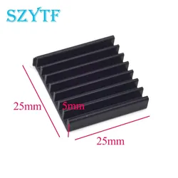 5pcs Heat sink 25*25*5MM (black) quality radiator-----Styles are sent randomly.
