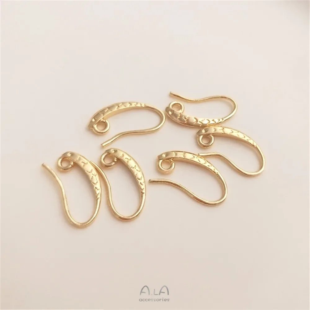 14K Gold Plated Fish pattern ear hook accessories diy original earring accessories hand made ear hook material