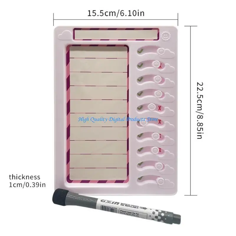 مخطط عمل روتيني قابل للمسح من U2JE للقيام بقائمة لوحة التخطيط مع أداة ADHD المنزلقة #6
