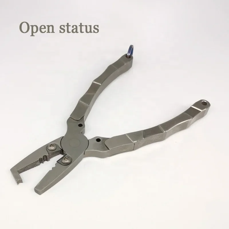 NEW OEM Titanium alloy Fishing Pliers 146mm 83g salt water fishing hook remover fishing split ring pliers