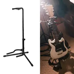 Metal Guitar Floor Stand Holder Foldable Folk Guitar Bracket Portable Lute Bass Rack For Acoustic Electric Guitar Display Stand