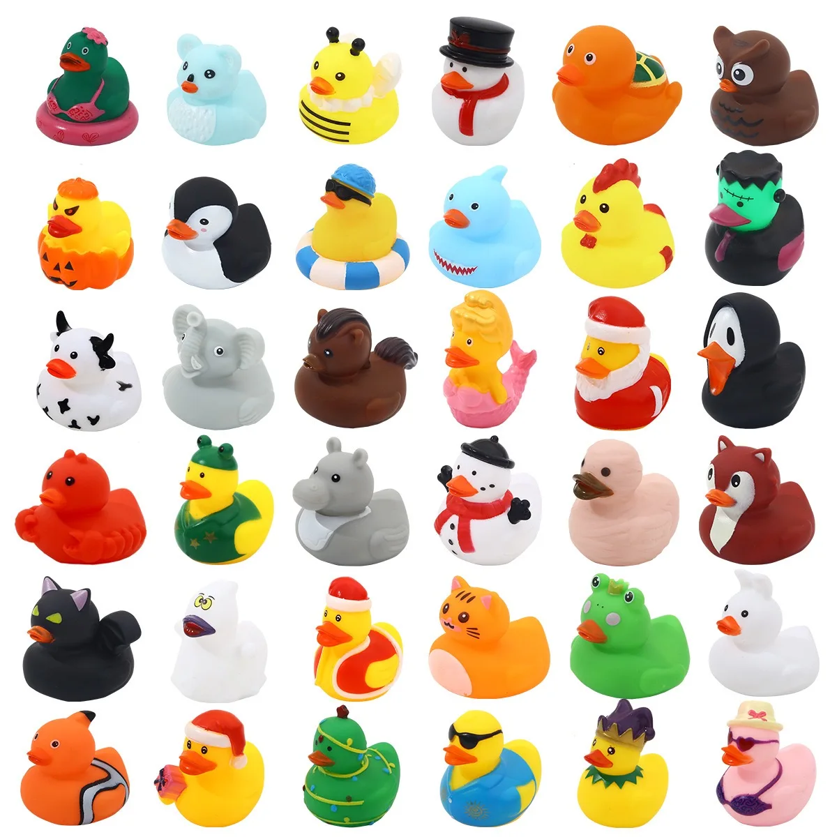 36/72 Uds patos de goma, surtido aleatorio de patos Jeep a granel, patos de goma ini para juguetes, juguetes de piscina, regalos de cumpleaños, recuerdos de fiesta