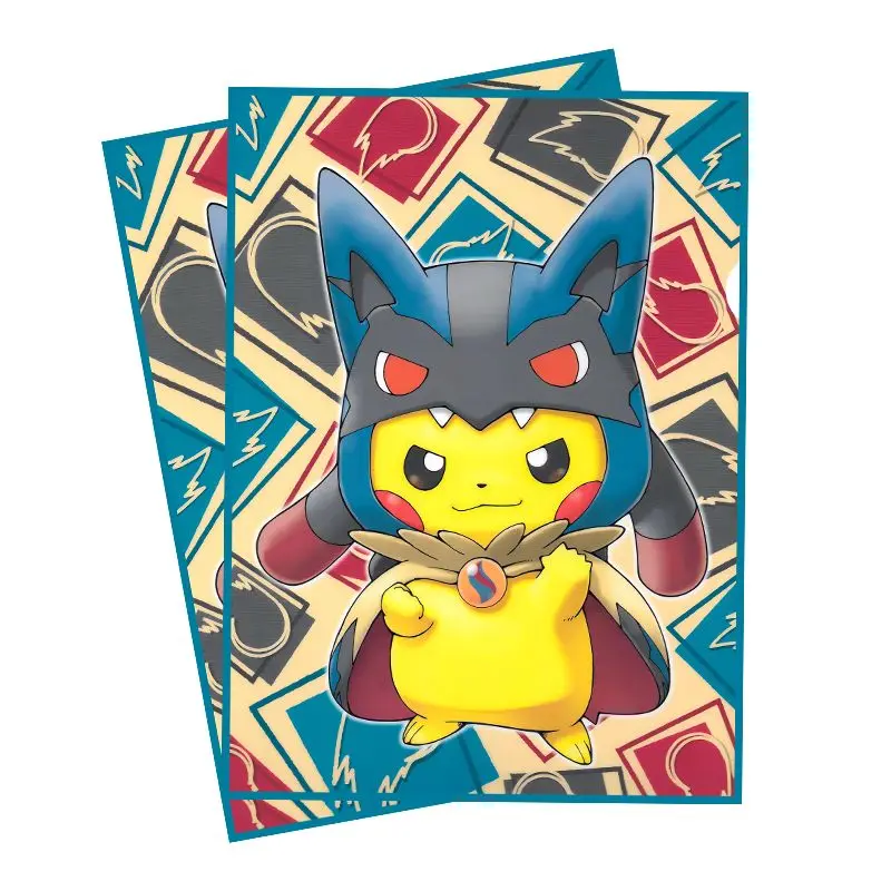60 stks/set Lucario Pikachu DIY Flash Card Sleeve PTCG Anime Game Collection Card Beschermhoes Gift Speelgoed 66*91mm