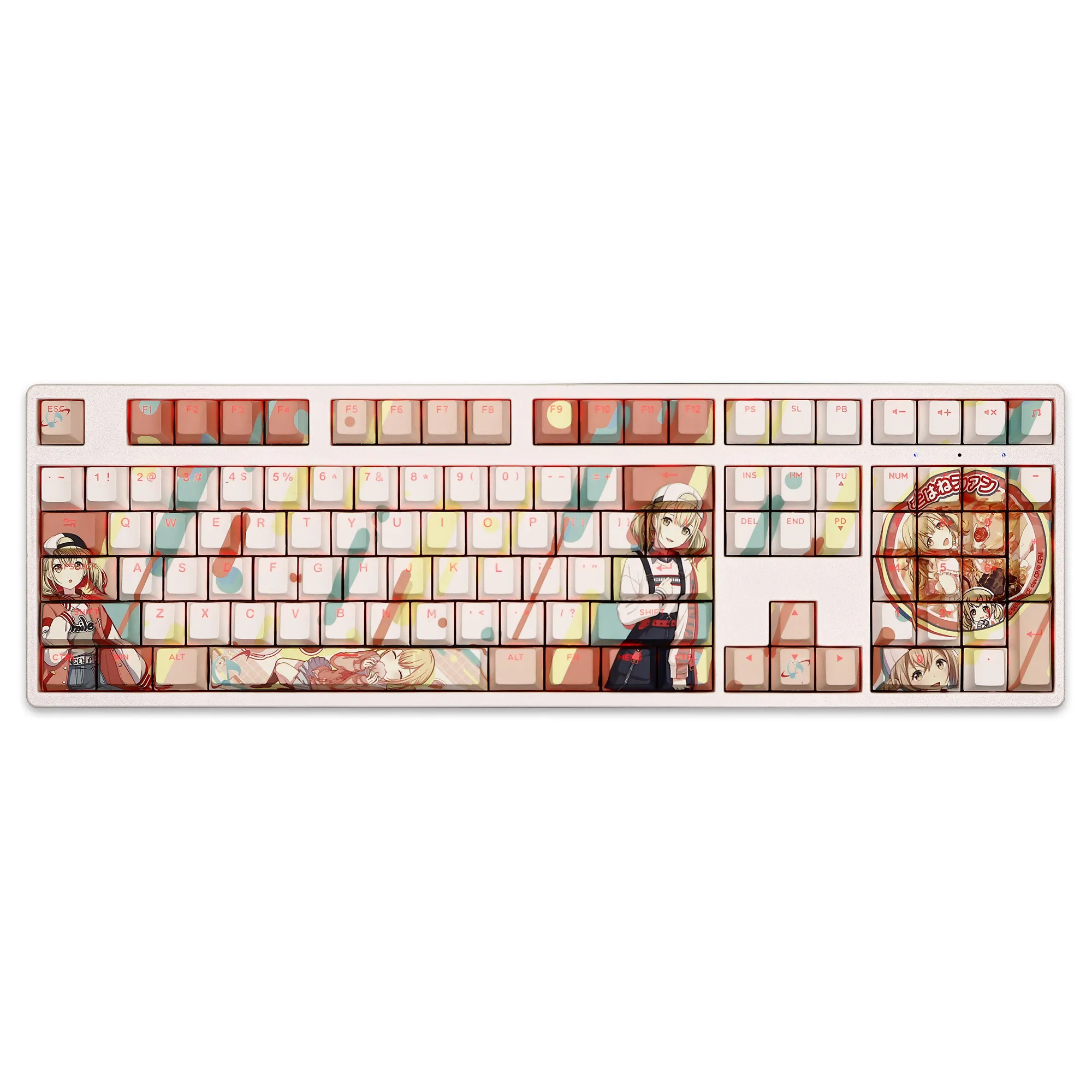 

108 Keys/Set Azusawa Kohane Cute Sexy Girl PBT Keycaps Cherry Height for MX Switch Mechanical Keyboard Game Custom DIY