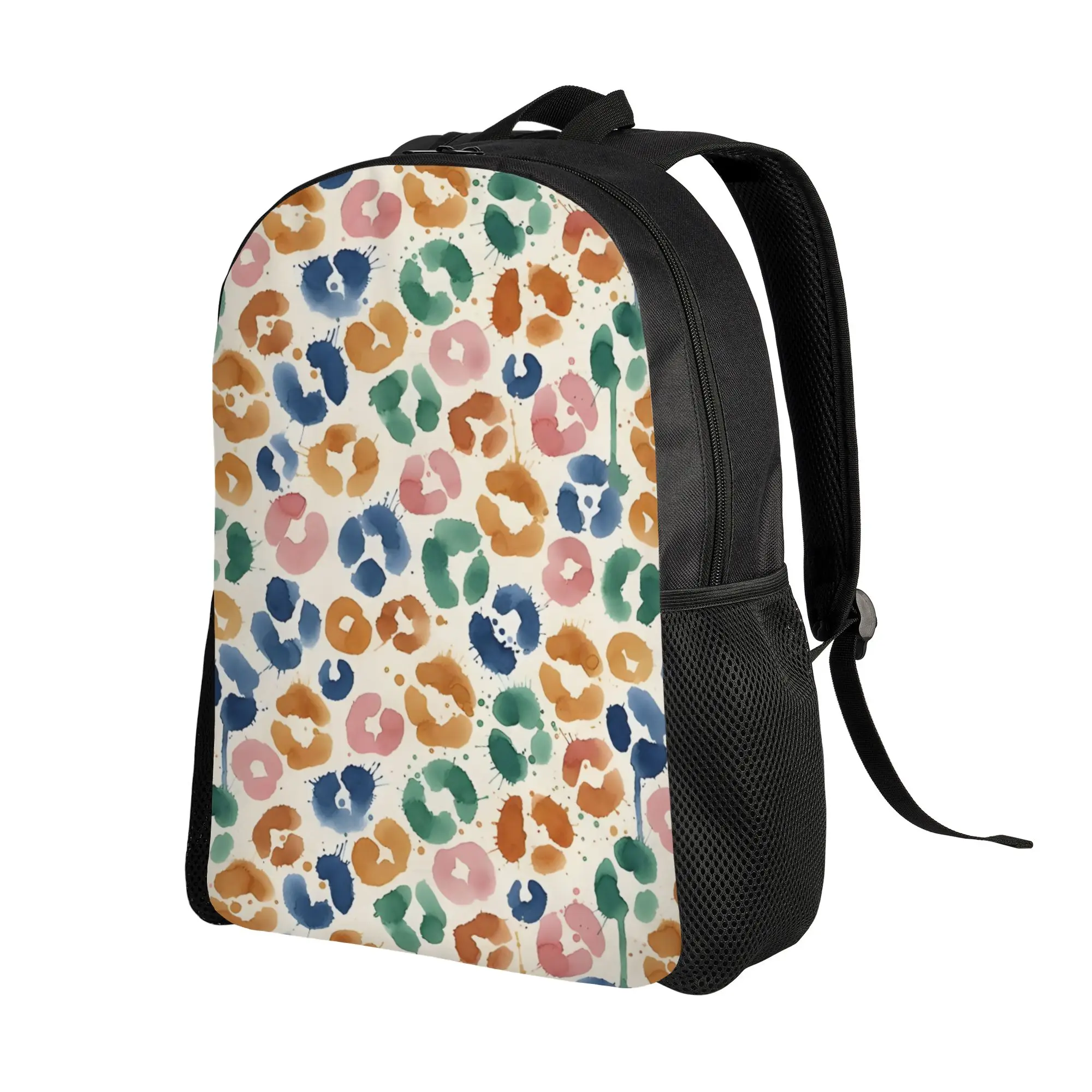 Leopard Print Backpack Back to school season Colorful Watercolor Leopard Pattern – Modern Artistic Animal Print  New Backpack