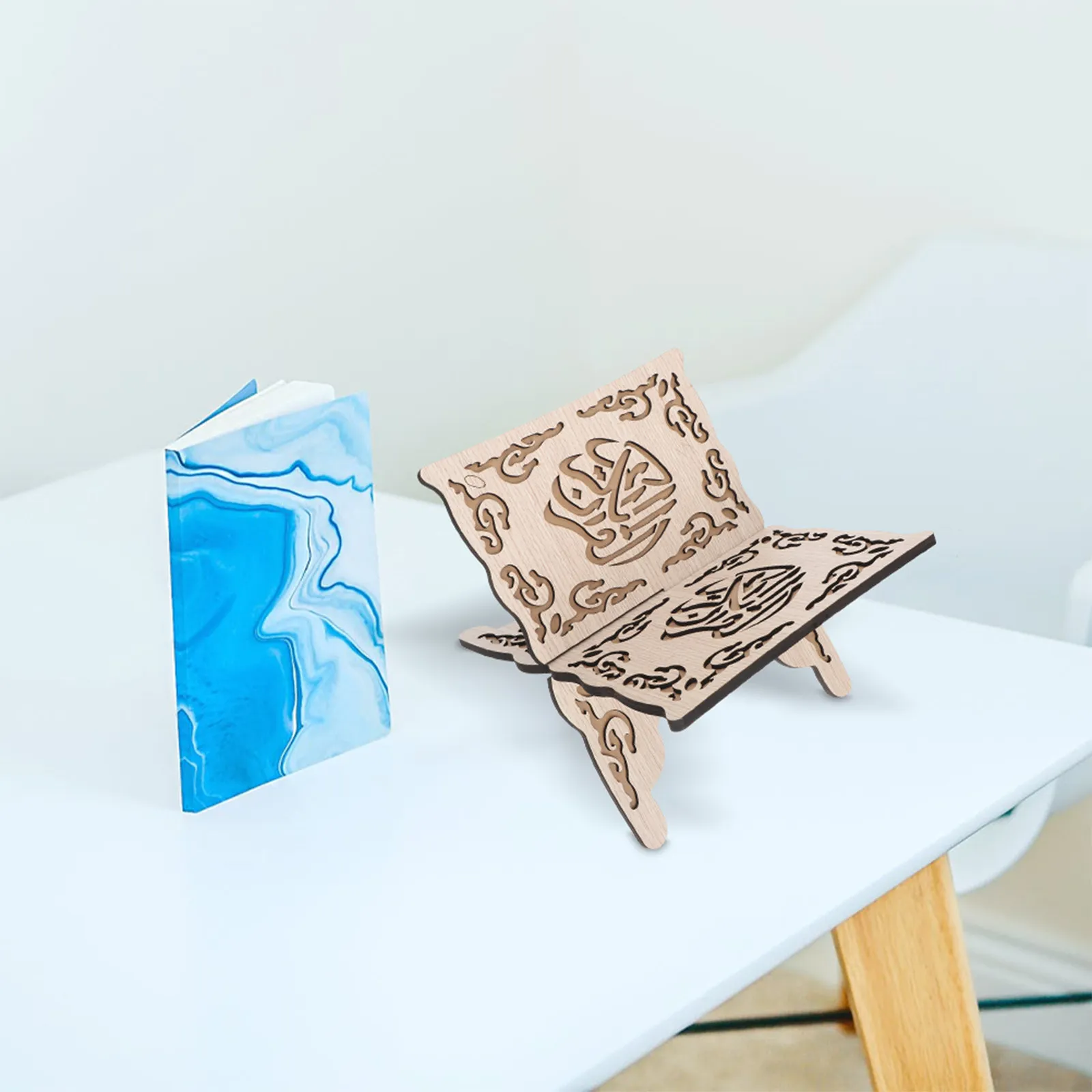 

Съемная деревянная подставка для чтения, многофункциональная полка для чтения, держатель для священных книг для дома и офиса, компактная подставка для книг